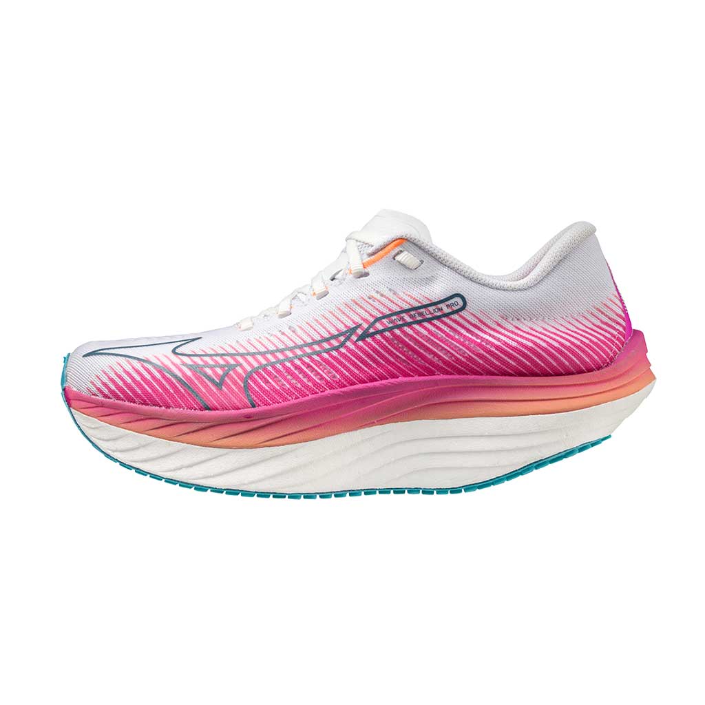 MIZUNO Wave Rebellion Pro, Damen, White/ Silver/ 807 C