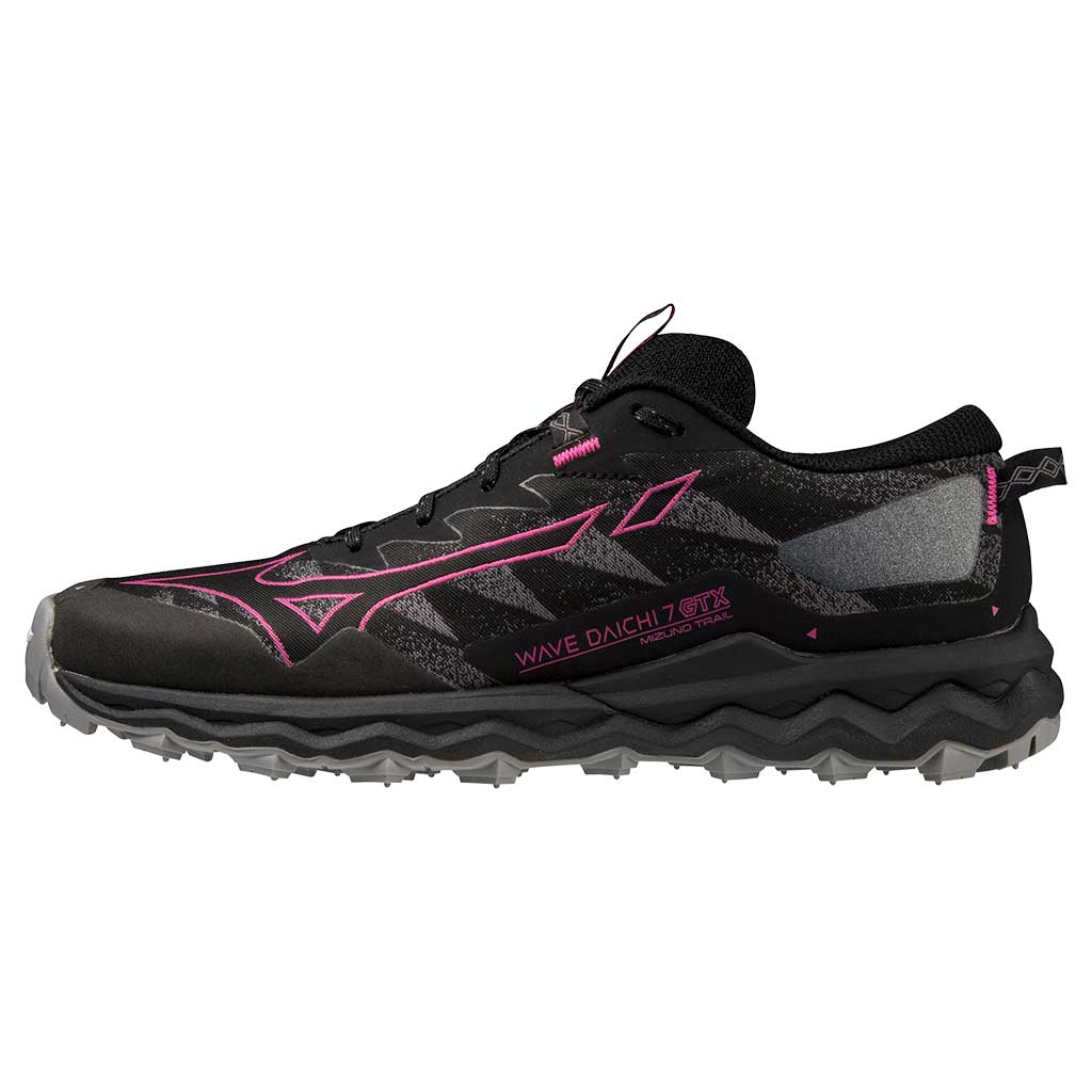 MIZUNO Wave Daichi 7 GTX, Damen, Black/Fuchsia Fedora/Quiet Shade,