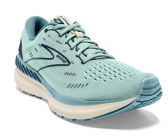 Brooks Glycerin GTS 19, Damen, aqua glass/whisper white/navy, hellblau/weiß