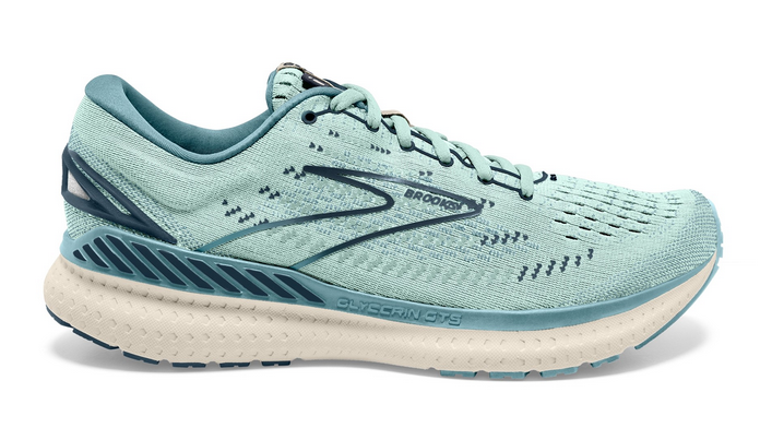 Brooks Glycerin GTS 19, Damen, aqua glass/whisper white/navy, hellblau/weiß