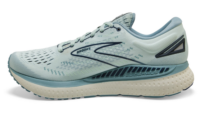 Brooks Glycerin GTS 19, Damen, aqua glass/whisper white/navy, hellblau/weiß