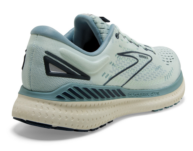 Brooks Glycerin GTS 19, Damen, aqua glass/whisper white/navy, hellblau/weiß