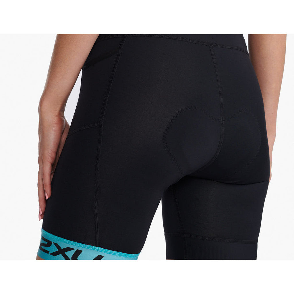 2XU Core 7 Inch Tri Short, Damen, black/porcelain, schwarz/blau