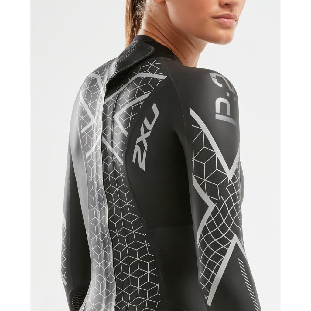 2XU P:2 Propel, Neoprenanzug, black/textural geo, schwarz/silber, Damen, 2023