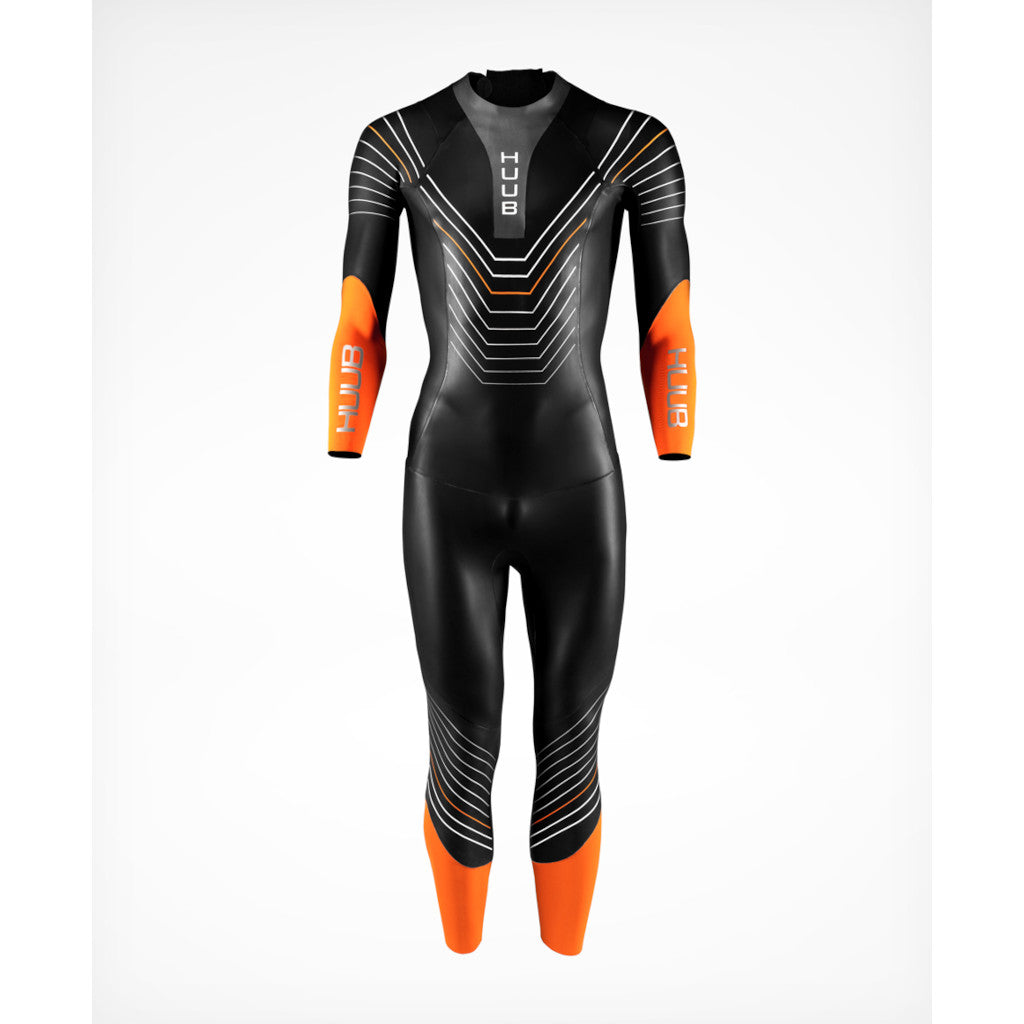 Huub Araya 2:4, Neoprenanzug, schwarz/orange, Herren, 2024