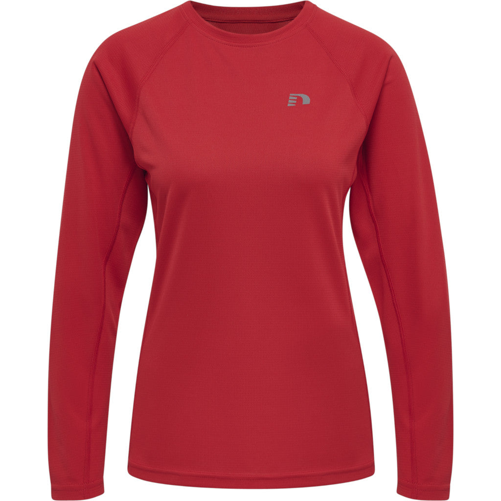 Newline Women Core Running T-Shirt L/S, Damen, tango red, rot