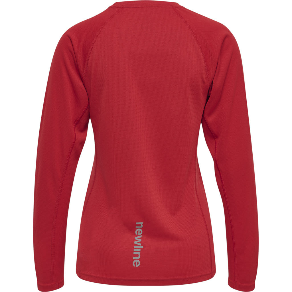 Newline Women Core Running T-Shirt L/S, Damen, tango red, rot