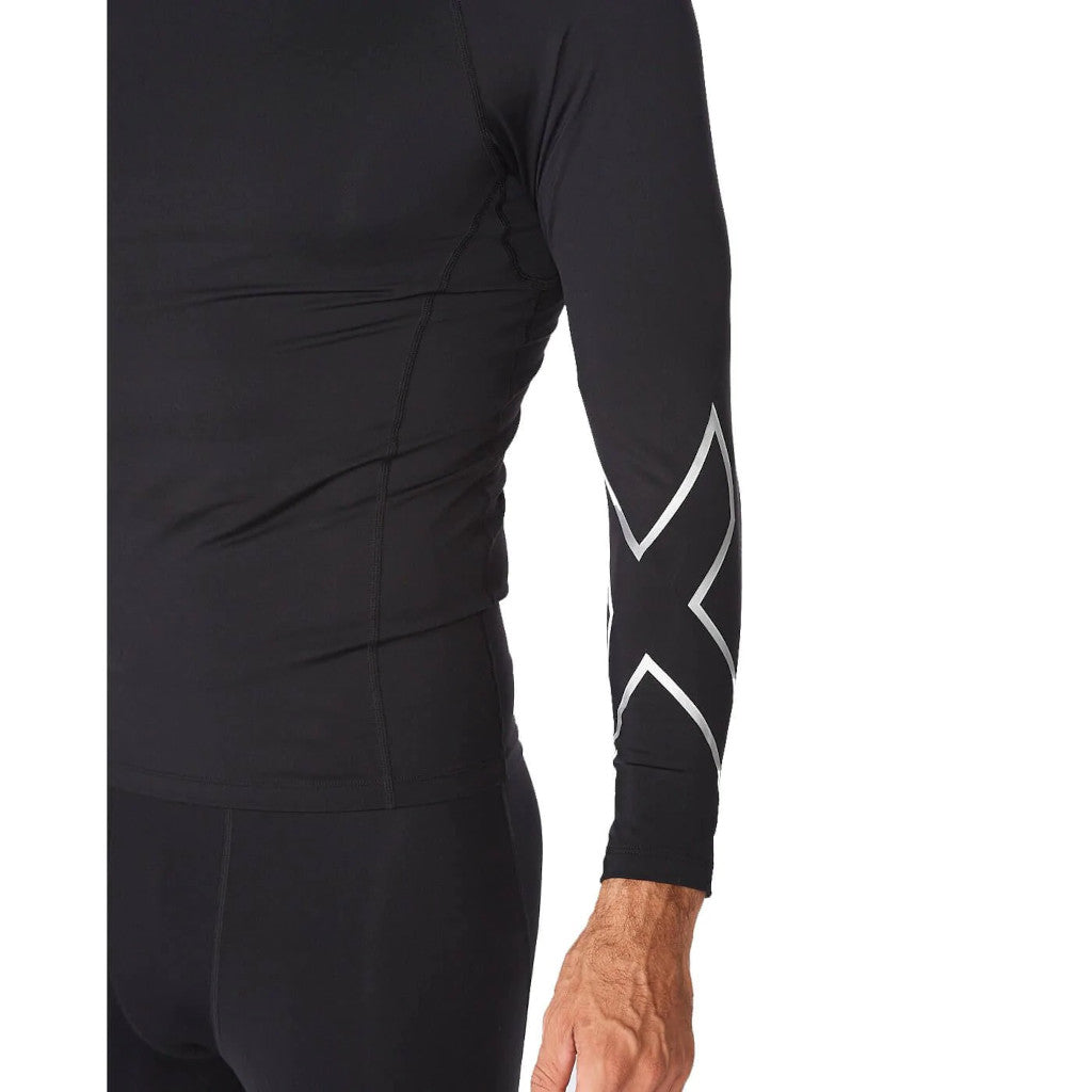 2XU Ignition Compression Longsleeve, Herren, Black/Silver Reflective