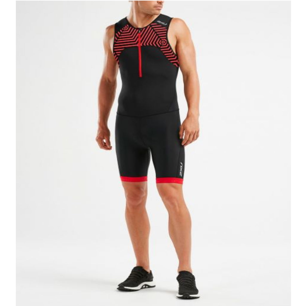 2XU Active TriSuit, Herren, schwarz/rot