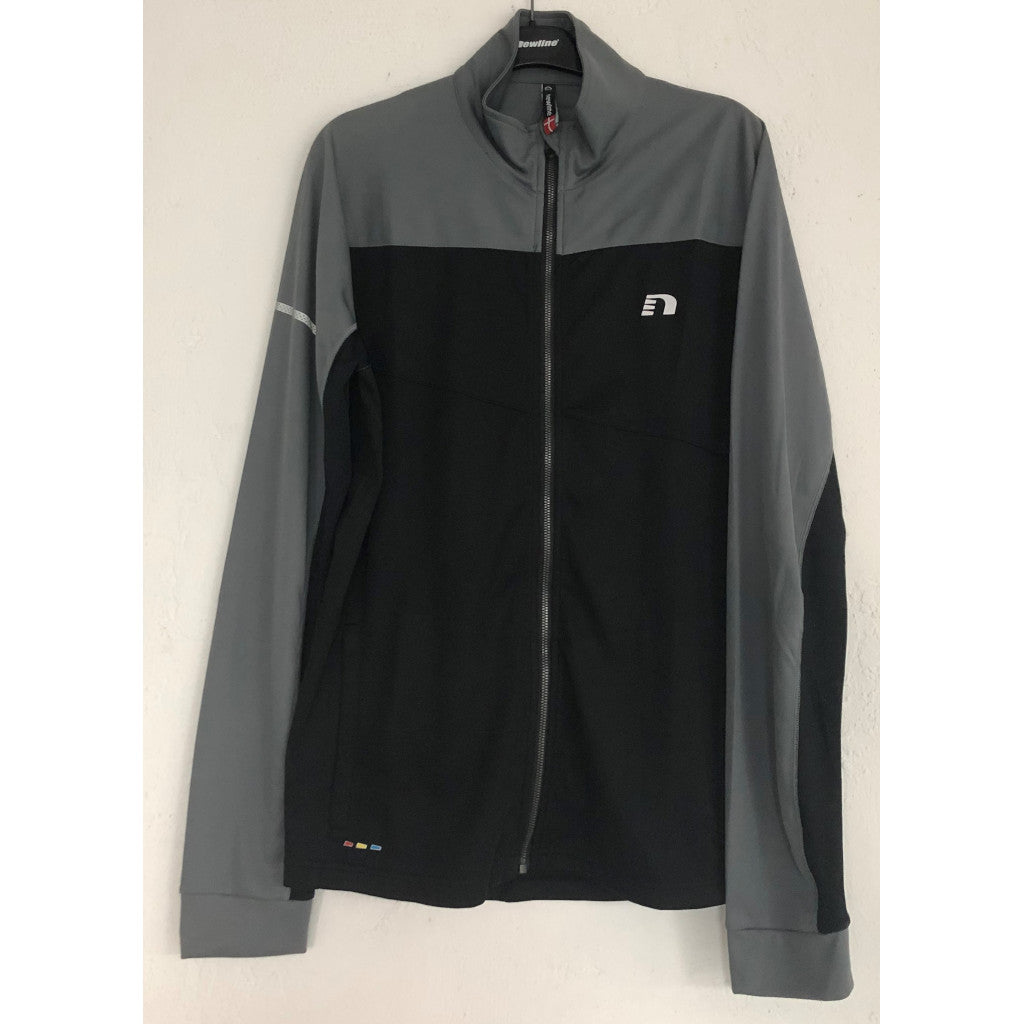 Newline Base Warm-up Jacke, Herren, schwarz/grau, Größe XL