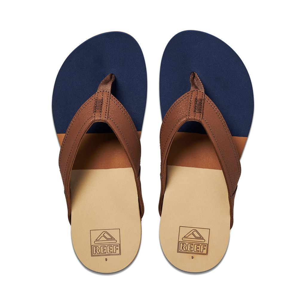 REEF Sandale Herren Tri Newport, navy/tan, braun/blau, Flipflop