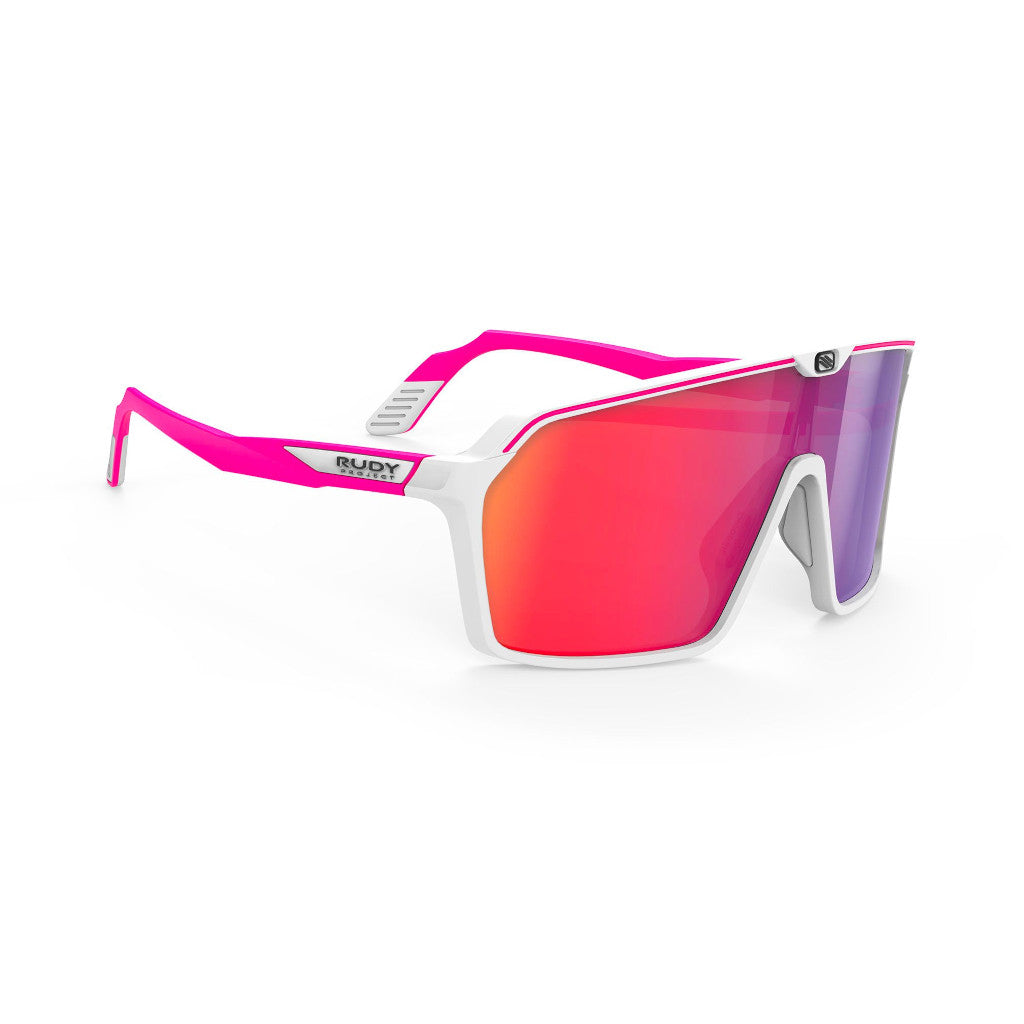 RUDY Project Sun.Spinshield White/Pink Fluo M. - MLS Red, Radbrille, Sportbrille, weiß/pink