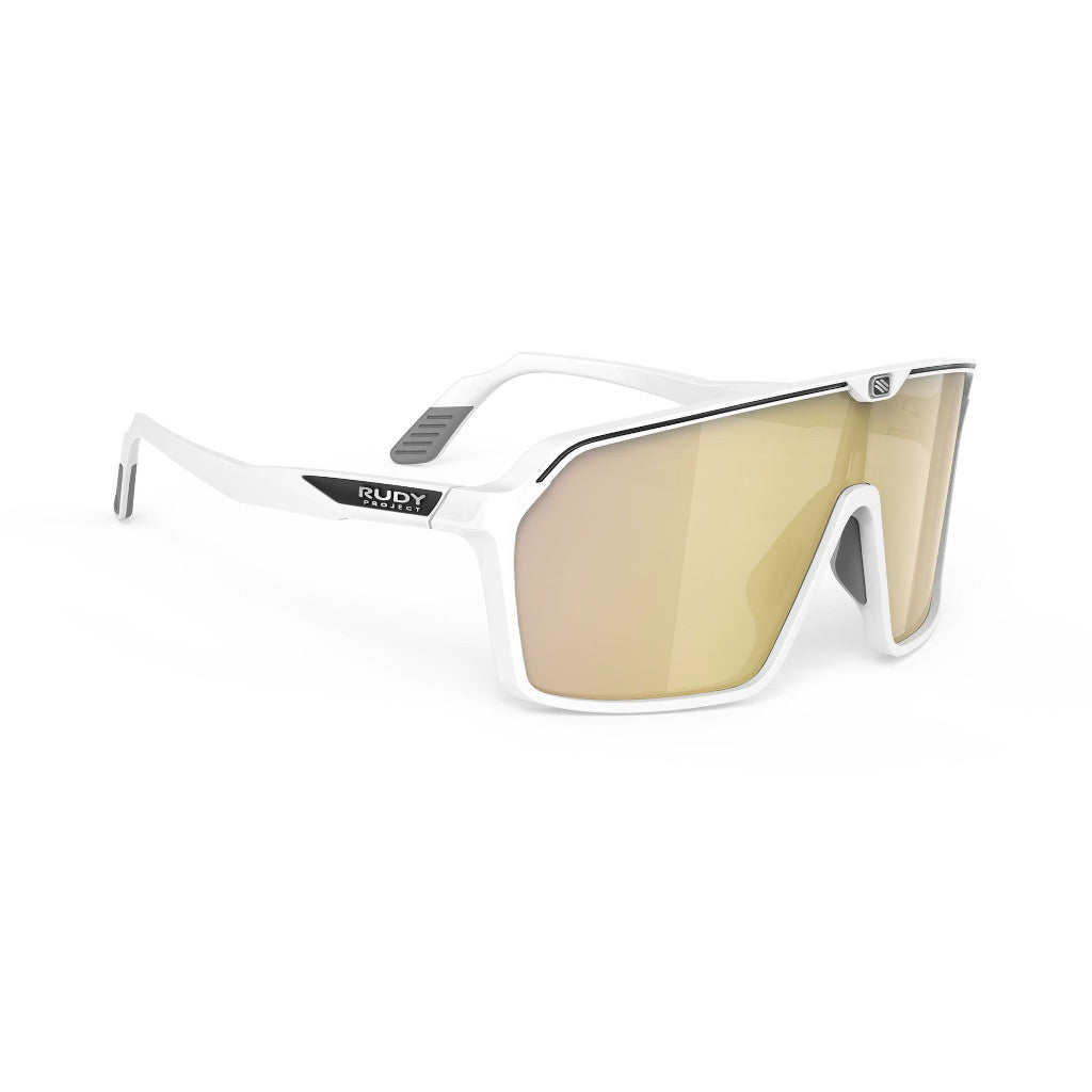 RUDY Project SPINSHIELD White Matte - MLS Gold, Radbrille, Sportbrille, weiß