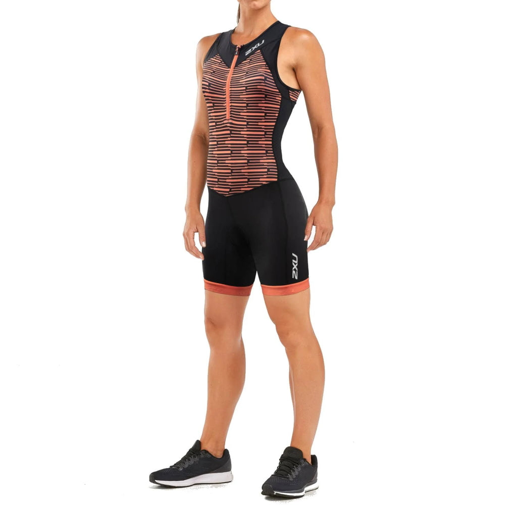 2XU Active TriSuit, Damen, schwarz/orange